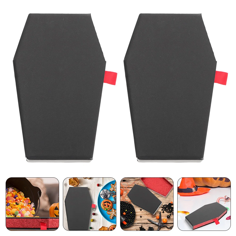 

Box Coffin Halloween Candy Boxes Party Gift Favor Goodie Treat Jewelry Mini Case Eyelash Toy Trinket Supplies Container Shaped
