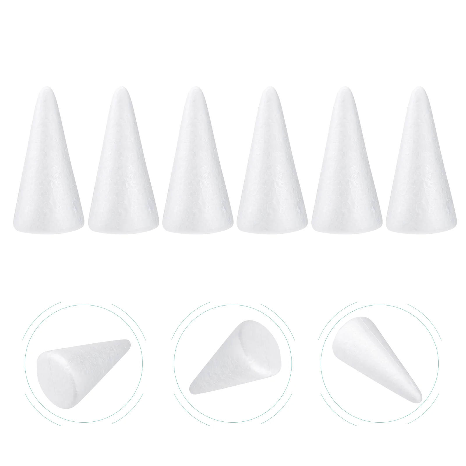 

Foam Cone Cones Crafts Styrofoam Craft Christmas Tree Diy White Polystyrene Children Floral Ornament Supplies Shaped Shapes Kids