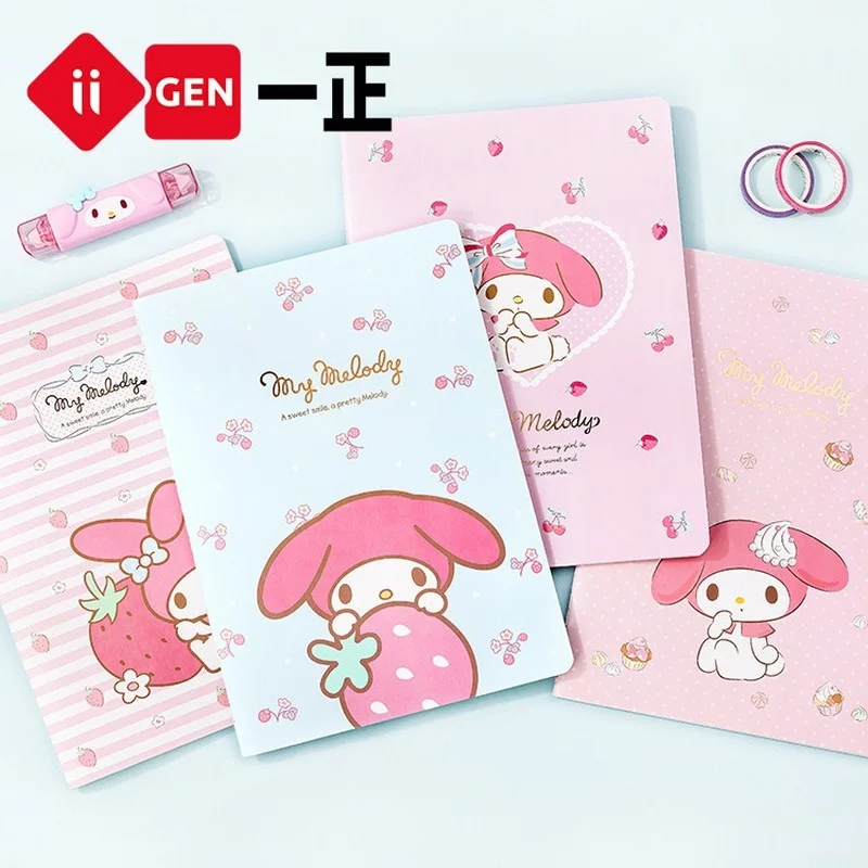 

Sanrio My Melody Cartoon Animation Stationery Strawberry Rabbit Car Line B5 Classroom Notebook Supplies Notepad School Supplies
