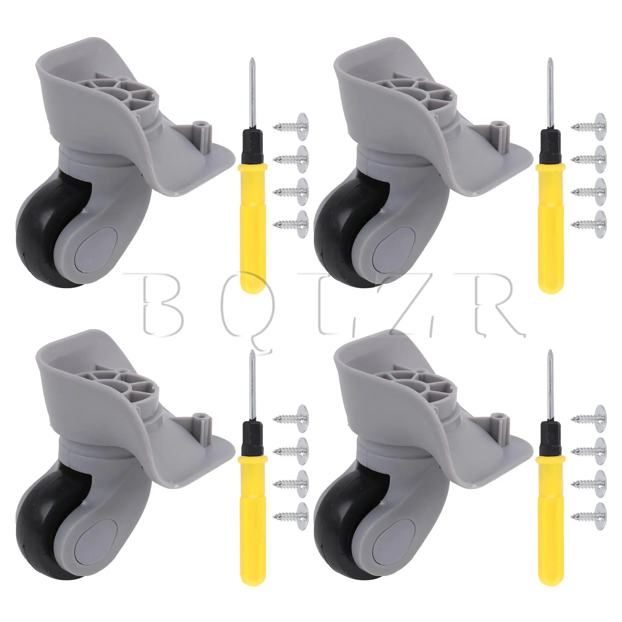 

BQLZR 4Pcs Suitcase Luggage Replacement Caster Wheels 3.62" W041-S Right Grey