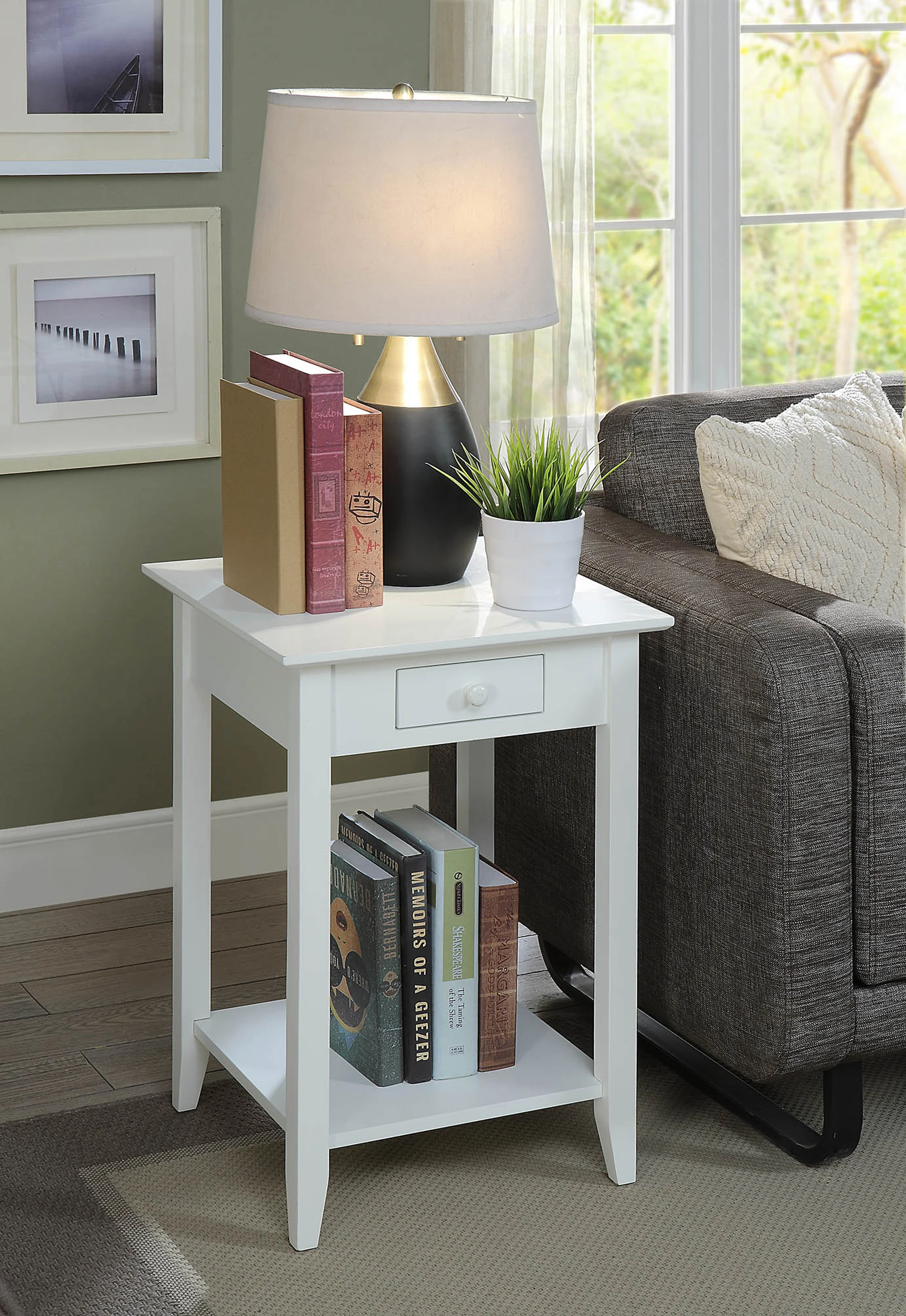

Free Shipping American Heritage End Table with Drawer and Shelf