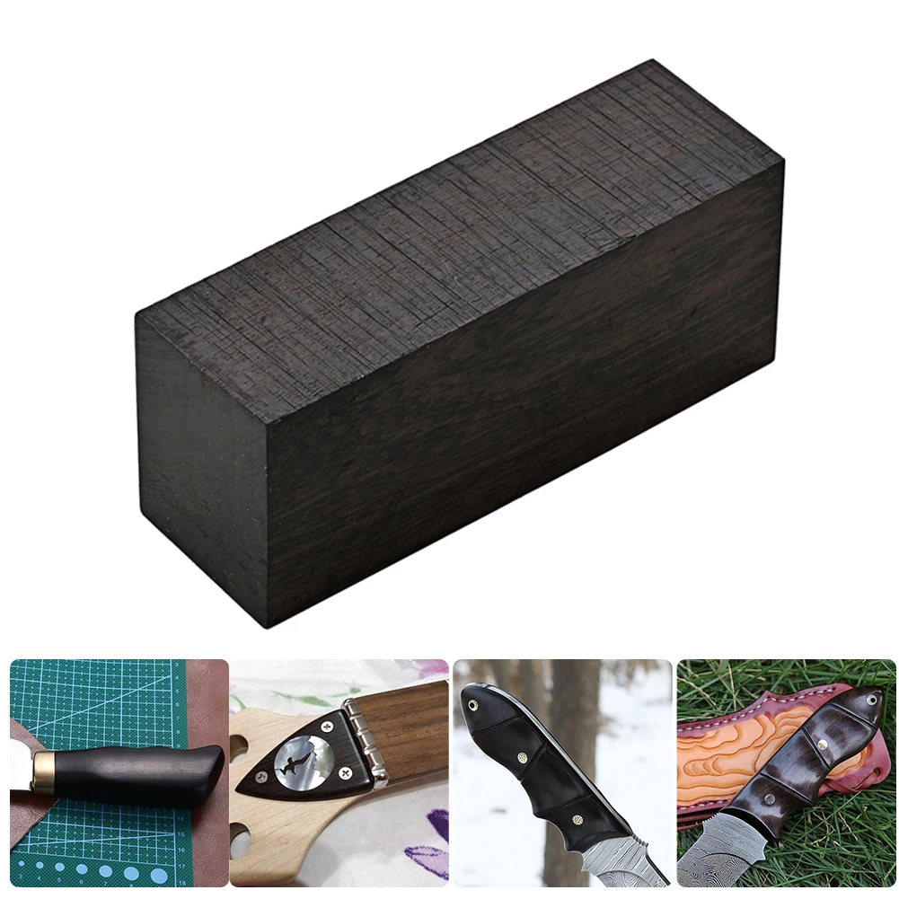 

DIY Ebony Lumber Blank for Knife Handle Timber Wood Block Luthier Accessories Timber Ebony Lumber Crafts for Musical Instruments