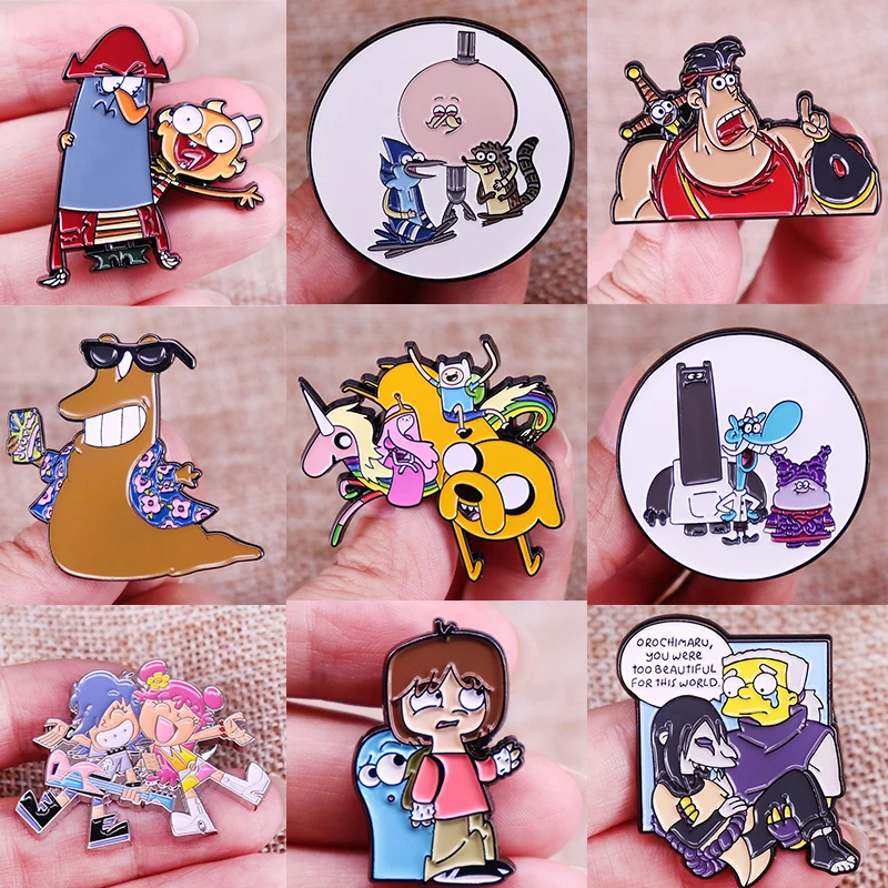 

Cartoon Badges Lapel Pins for Backpacks Enamel Pin Pines Brooches for Women Anime Metal Backpack Fashion Jewelry Accessories