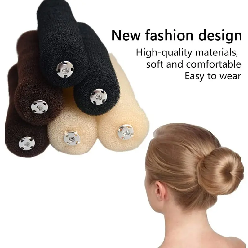 

3-Pack Magic Curling Tool Headbands, DIY Hair Foam Styling Headbands, Nylon Headbands, Ponytail Magic Hair Stylist for Women