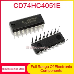 10~1000PCS CD74HC4051E In-line Package DIP-16 74HC4051 Multiplexer Chip IC Integrated Circuit Brand New Original