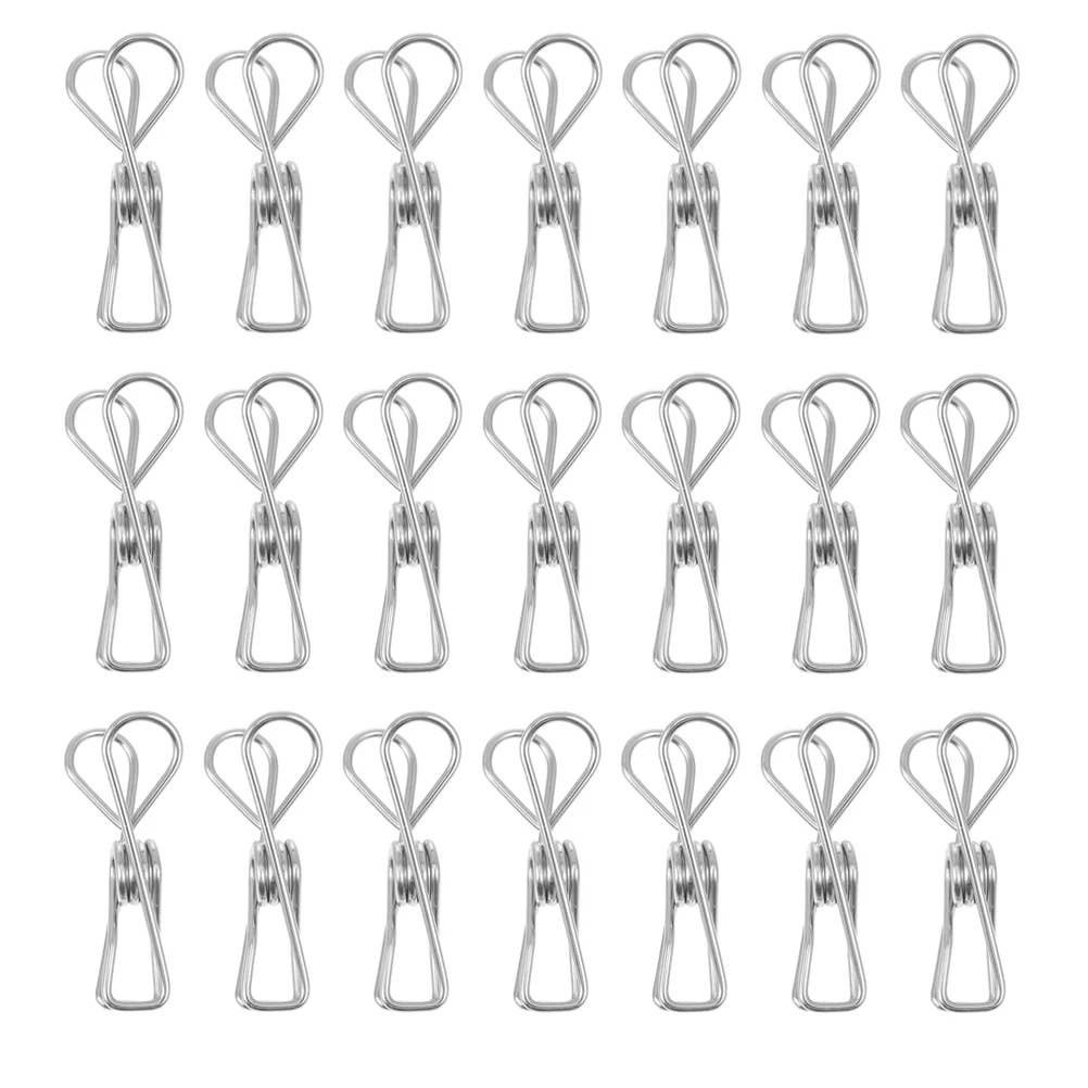 

40 Pcs Stainless Clothes Pegs Hanging Clothing Pin Clothes Clips Clothespins