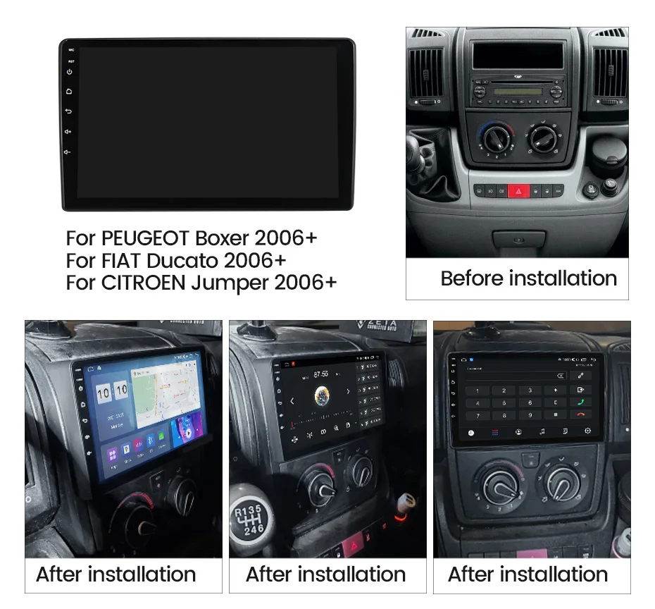 2 Din Android стерео для Fiat Ducato 2007-2015 Citroen Jumper Peugeot Boxer 2011-2015 Автомагнитола Carplay Авто