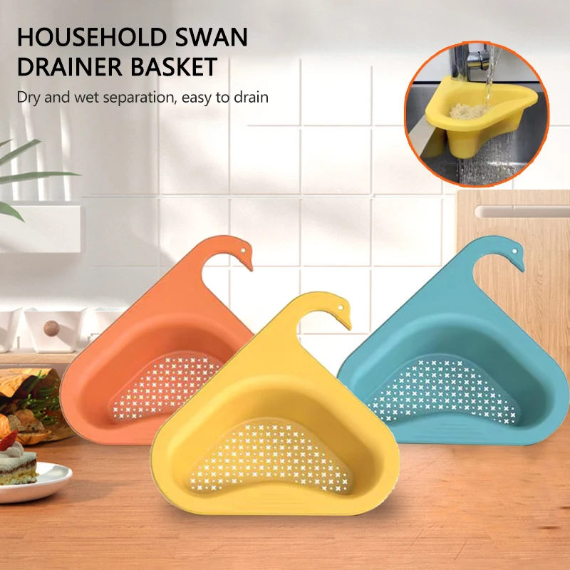 

Kitchen Sink Strainer Leftover Drain Basket Soup Garbage Filter Multifunctional Hanging Drainer Rack Fruit Vegetable Drainer