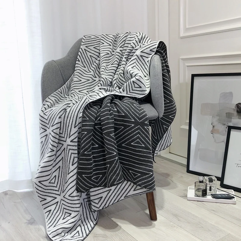

Nordic knitted woollen blanket
