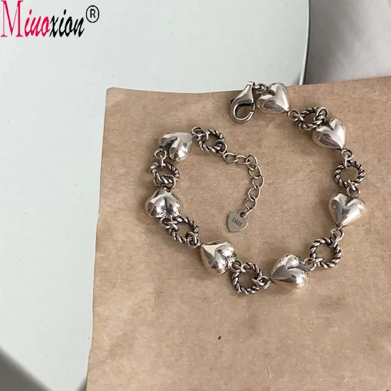 Miuoxion Ретро 925 штамп крест любовь звезда U браслет Личность Простой хип-хоп девушка
