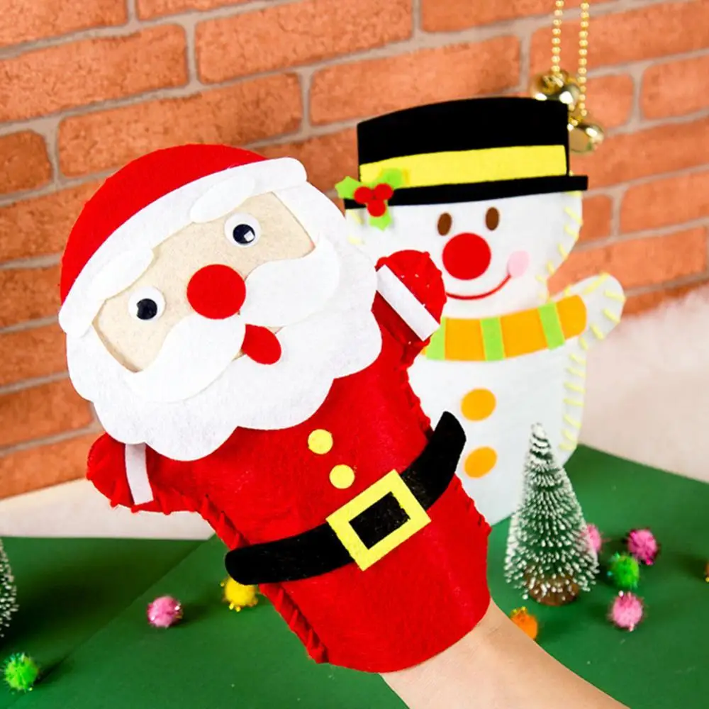 

Santa Claus Hand Puppets Toys Doll Pretend Play Puppet Show Children Animals Story Telling Glove Kids Plush Puppets