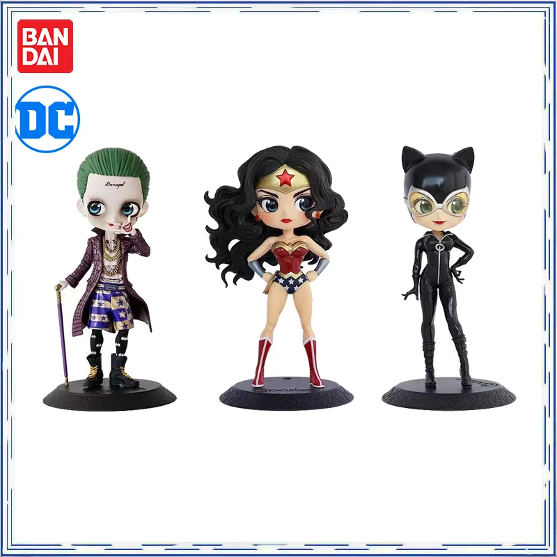 

BANDAI DC Comics Catwoman Joker Wonder Woman Action Figure Surrounding Decoration Anime Model Genuine Toy Cute Toys