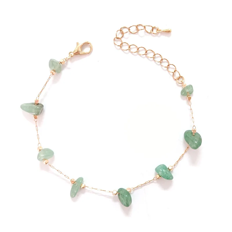 Модные нишевые дизайнерские ювелирные изделия из зеленого агата Корейская