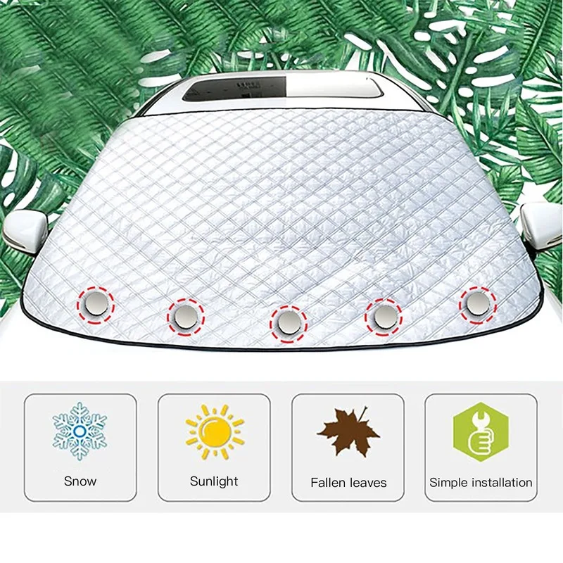 

Magnetic Winter Car Windshield Snow Cover Car Sun Block Shade Frost Protection Sun Protection Anti-icing Front Windscreen Cover