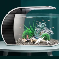 water pump quiet goldfish tank modern mini betta jellyfish ecological fish bowl living room glass bocal poisson pet supplies