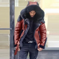 winter mensjacket coat fur jacket 2021 punk style shopping autumn and leather suede faux fur faux leather mens clothing