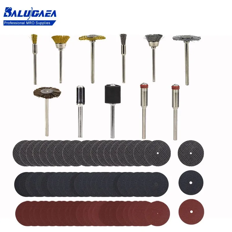 

Abrasive Accessory Kit,Metal Cutting Disc,Sandpaper,Polishing Wire Brush for Dremel Rotary Tools 151pcs