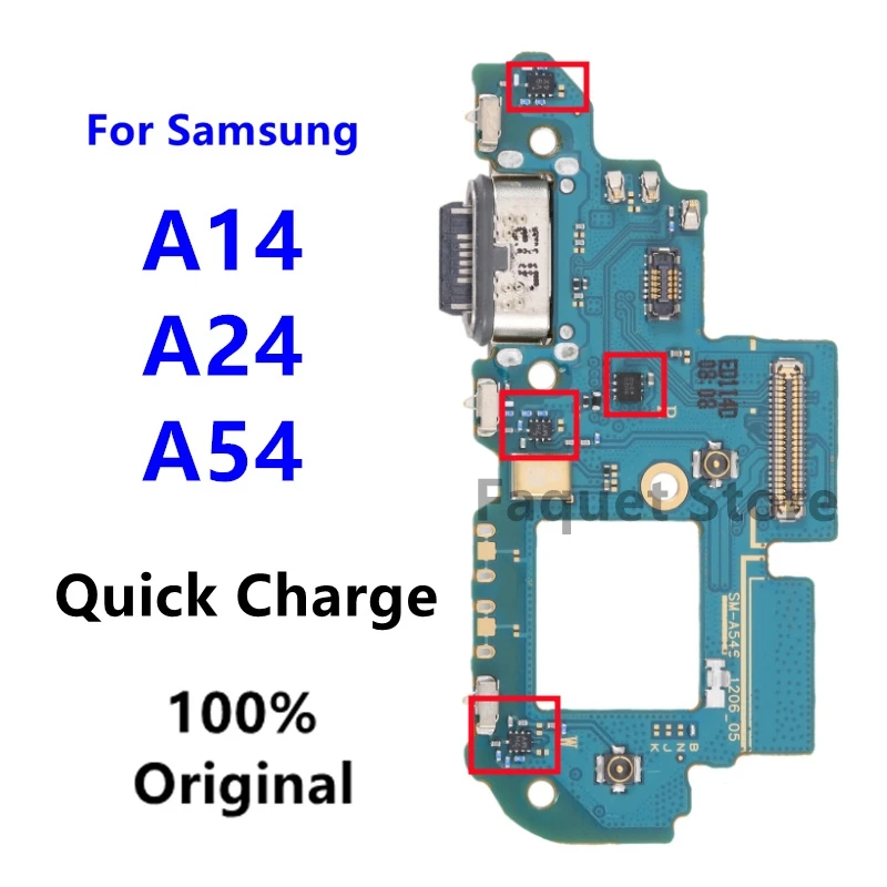 

5pcs Original For Samsung Galaxy A14 A24 A54 A546 A146 A145 A245 Fast Charging Type-C USB Sub Connector Board Dock Flex Cable