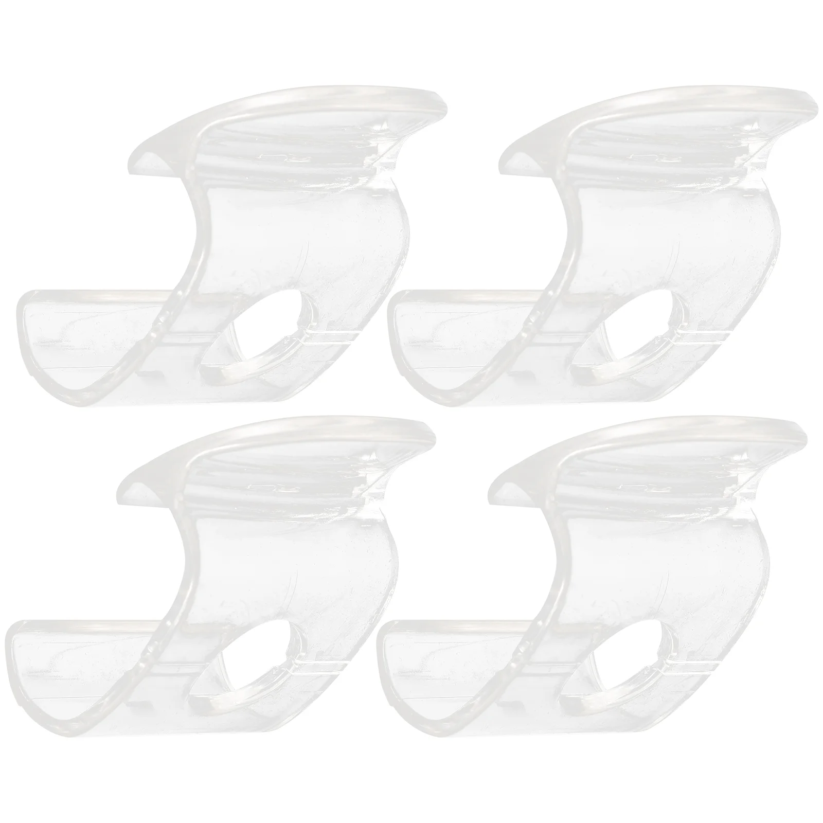 4 Pcs Venetian Blind Clip Handles Roller Shade Parts Transparent Curtains Plastic Hardware Brackets
