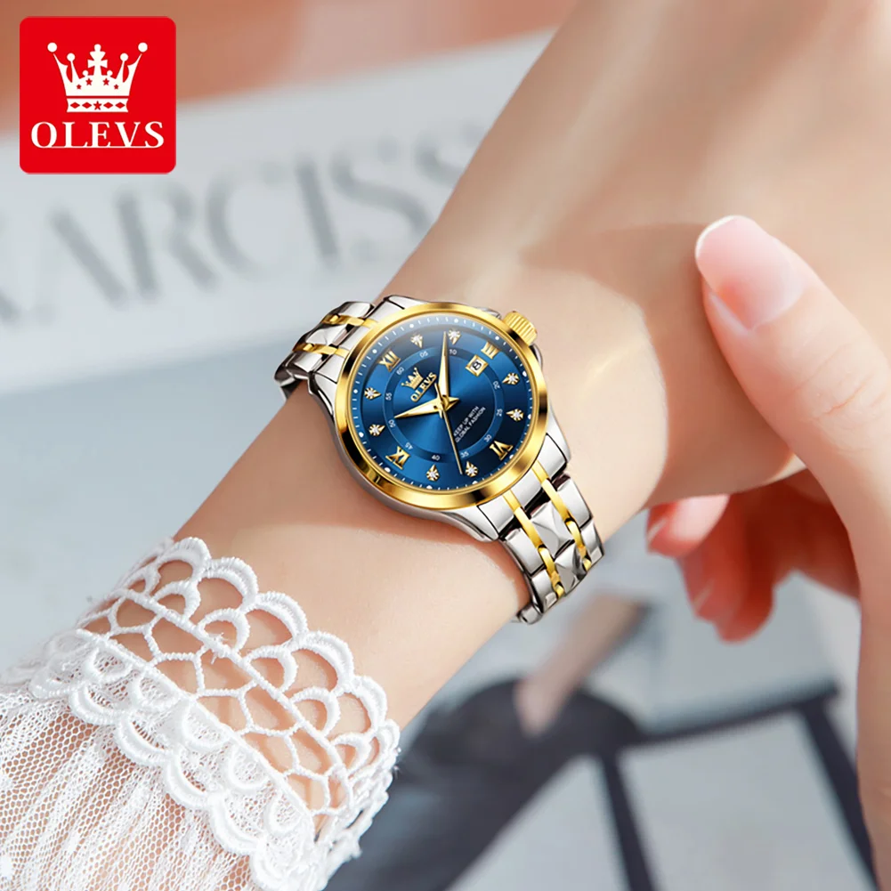 Женские часы OLEVS 2906 элегантные кварцевые с бриллиантами роскошный модный бренд