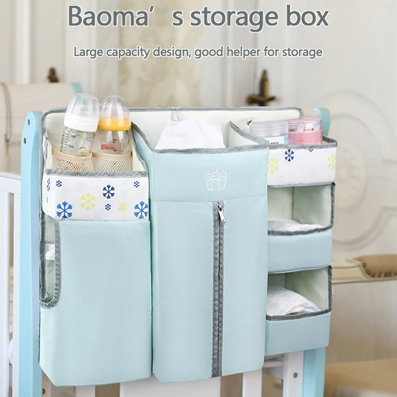 Baby Bedside Storage Bag Newborn Crib Diaper Organizer Hanging Bag Baby Care Organizer Infant Bedding Set Kids Nursing Bags