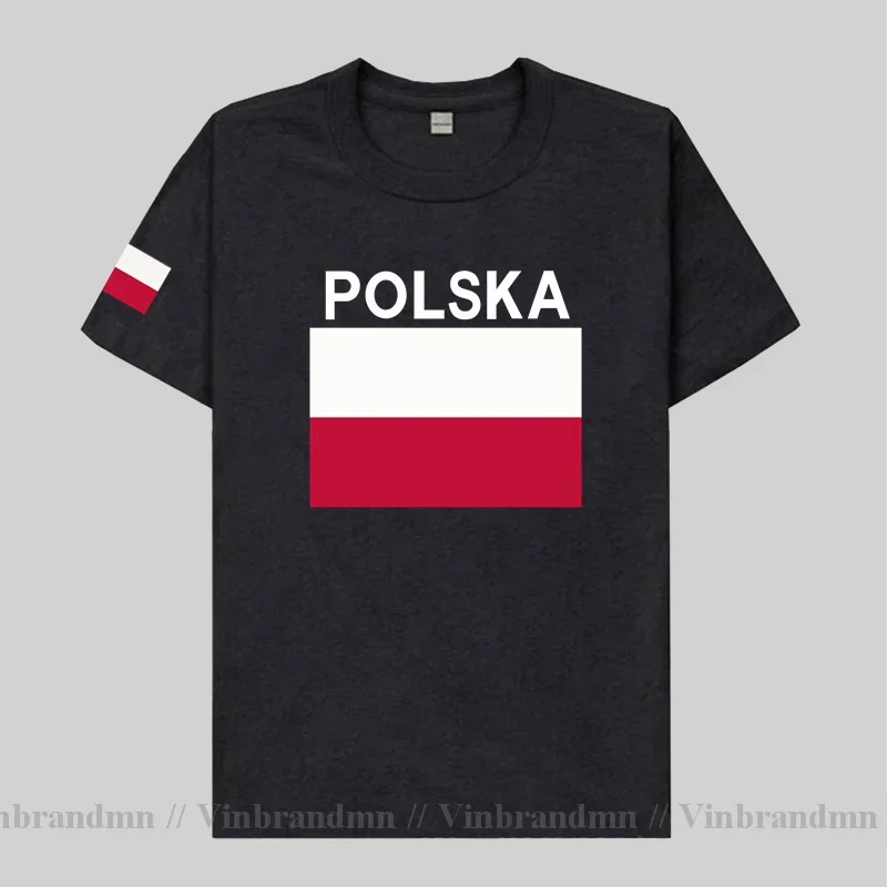 Польша Мужская футболка Польские трикотажные изделия Хип-хоп Нация Команда