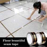 5m black gold self adhesive tile sticker waterproof floor wall seam sealing tape floor tile beautiful seam home decoration