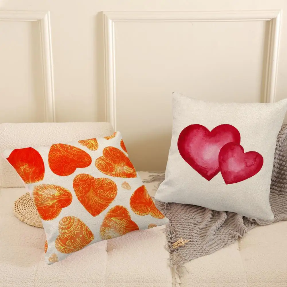 

Создайте атмосферу, легко устанавливается, День Святого Валентина, чехлы на подушки для дома, льняная наволочка для гостиной