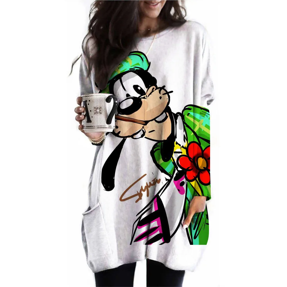 Женский Длинный топ на раннюю осень пуловер Повседневная модная женская рубашка