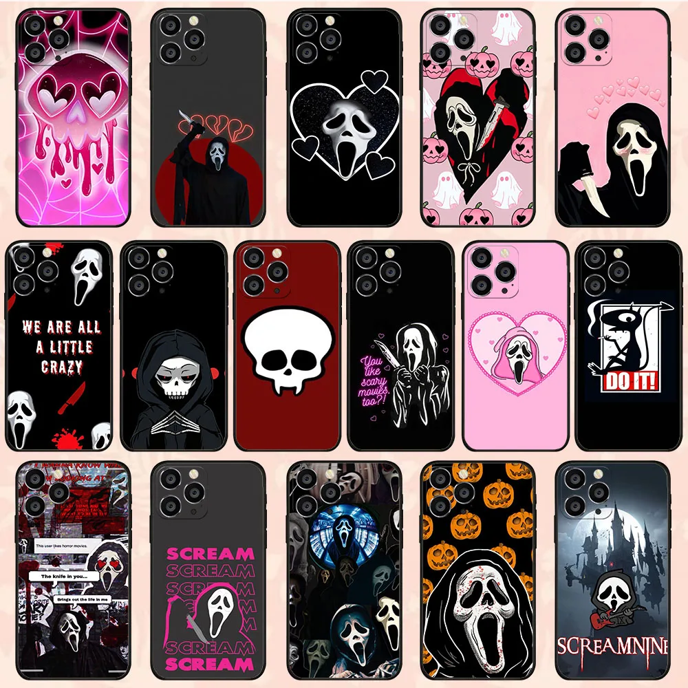 CK-16 Ghostface Hearts Phone Case For Xiaomi Redmi Note 7 11 11S 12 13 Pro Plus