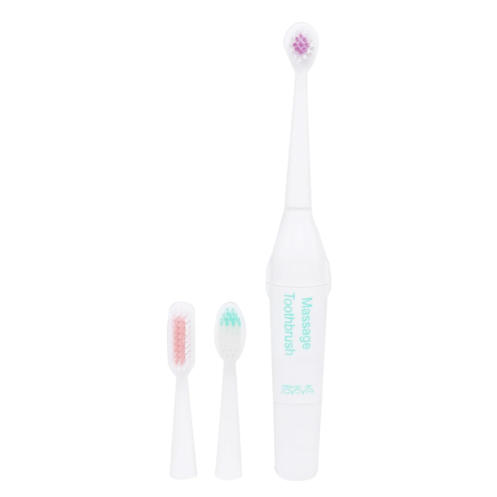 

Electric Toothbrush Adult Massage Toothbrushes Massager Waterproof Portable Travel Whitening Tooth Brush with 2 Brush Heads