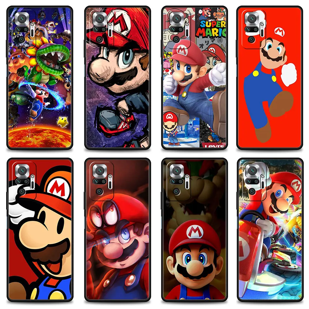 

Smartphone Case For Xiaomi Redmi Note 9s 9 9t 11t 8t 7 10 8 Pro Max redmi 9 9a 9c 8 k40 7A 10 Cover Silicon Coque Mario bros