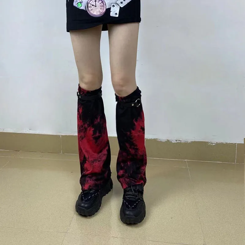 Women's socks tie-dye foot cover is thin trend pile pile socks street hot girl style leg cover special sun protection foot cover
