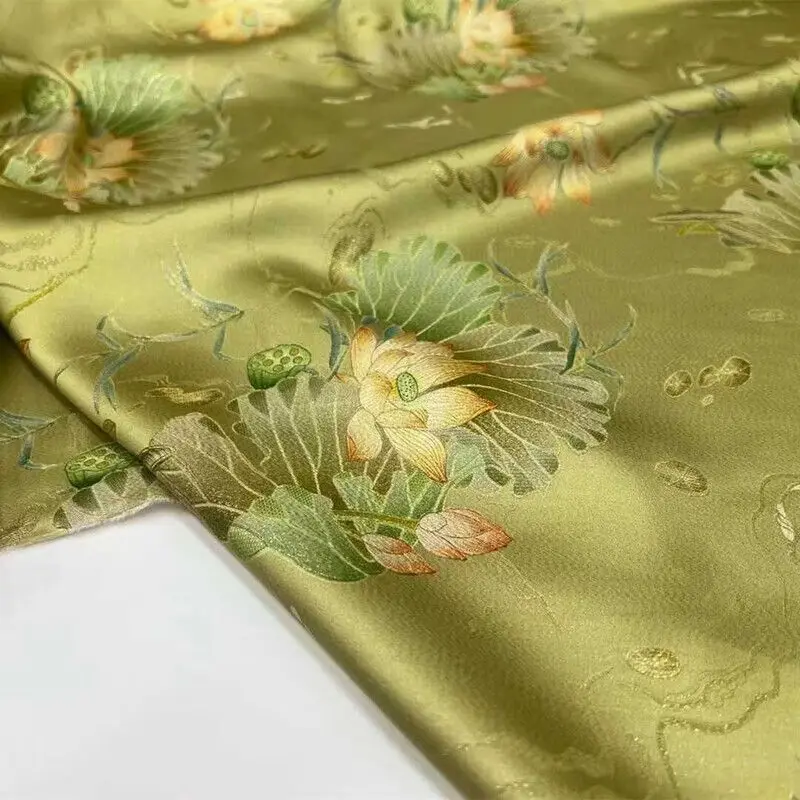 Тканая атласная ткань в китайском стиле из натурального шелка 24momme3d пара HANAJIRUSHI