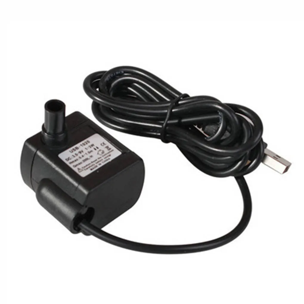 

USB-1020 Water Pump Ultra Quiet Aquarium Fountain Pump Waterproof Submersible Tool Black