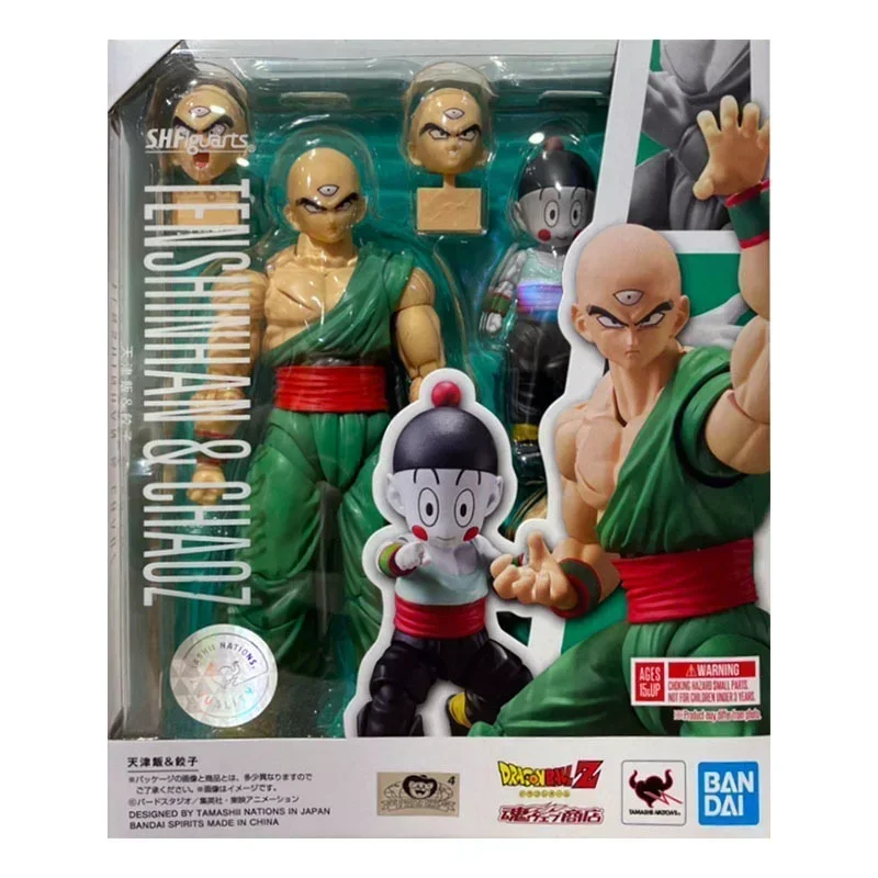 Bandai S.H.Figuarts, оригинальный набор Dragon Ball Z Tien Shinhan Chiaotzu, модель аниме, экшн-фигурки, игрушки для детей, подарки (art.: 3920cd735566a) - 3920cd735566a