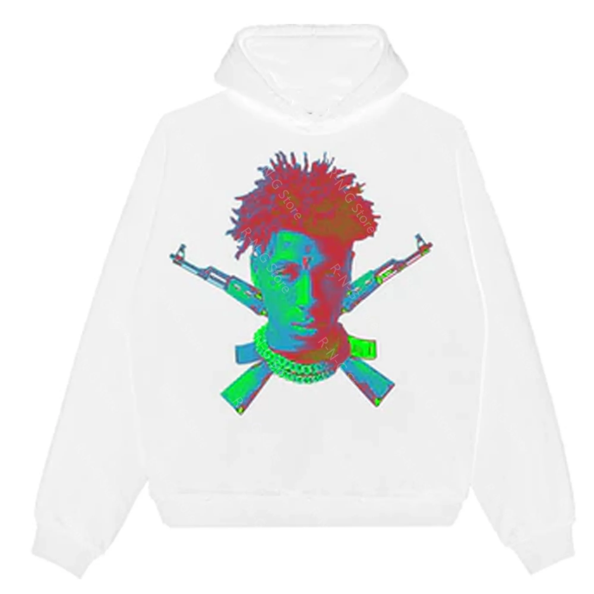 Черный хлопковый топ унисекс в стиле хип-хоп со звездами и принтами YoungBoy НБА на