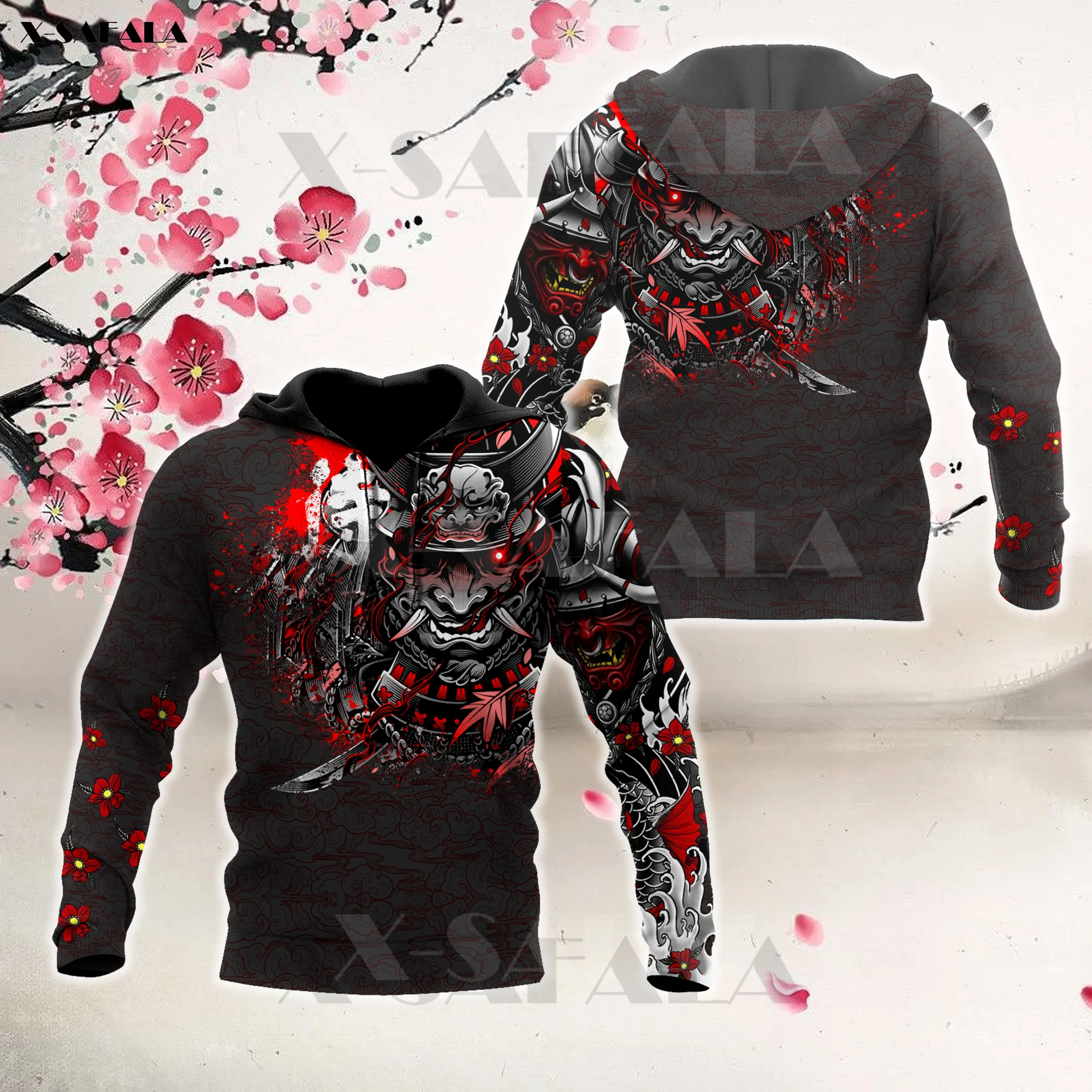 

Samurai Warrior Sakura Japanese 3D Printed Zipper Hoodie Men Pullover Sweatshirt Hooded Jersey Tracksuits Outwear Casual