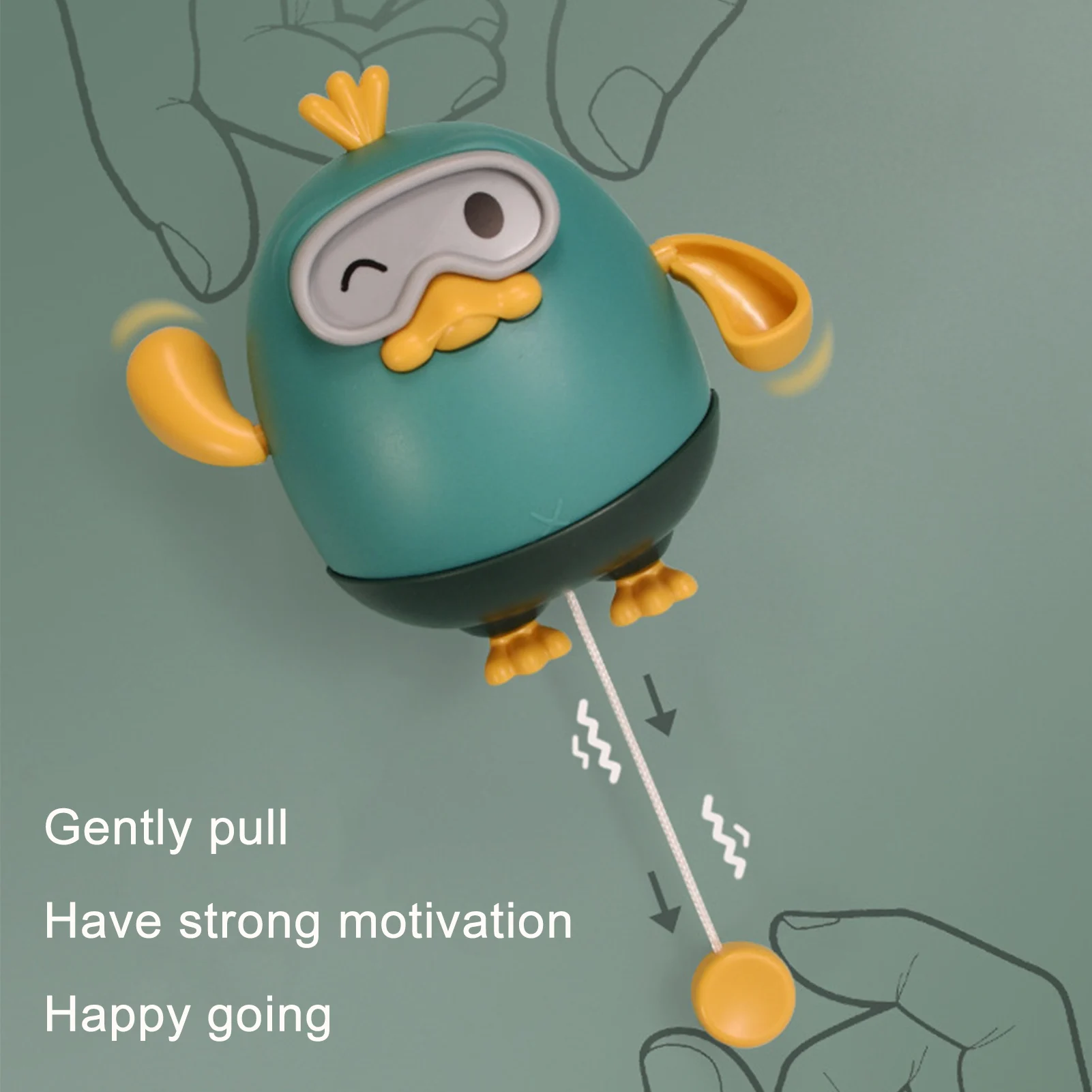 Bathroom Bath Shower Baby Clockwork Swimming Children Play Water Duck Bath Toys Bathing Bathtub Toys For Kid