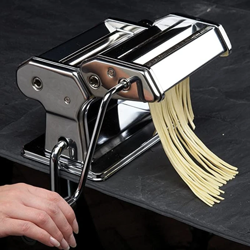 

Pasta Maker Machine Hand Crank - Roller Cutter Noodle Makers Best For Homemade Noodles Spaghetti Dough Making Tools
