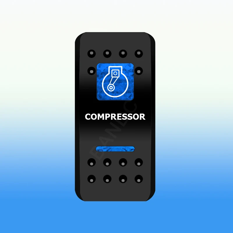 

Кулисный переключатель компрессора 5P SPST с подсветкой, синий светодиод для ARB/Carling/NARVA 4x4, водонепроницаемый