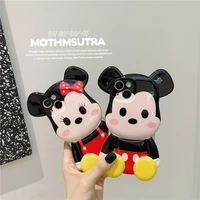 disney mickey minnie couple stereoscopic phone cases for iphone 13 12 11 pro max xr xs max x back cover