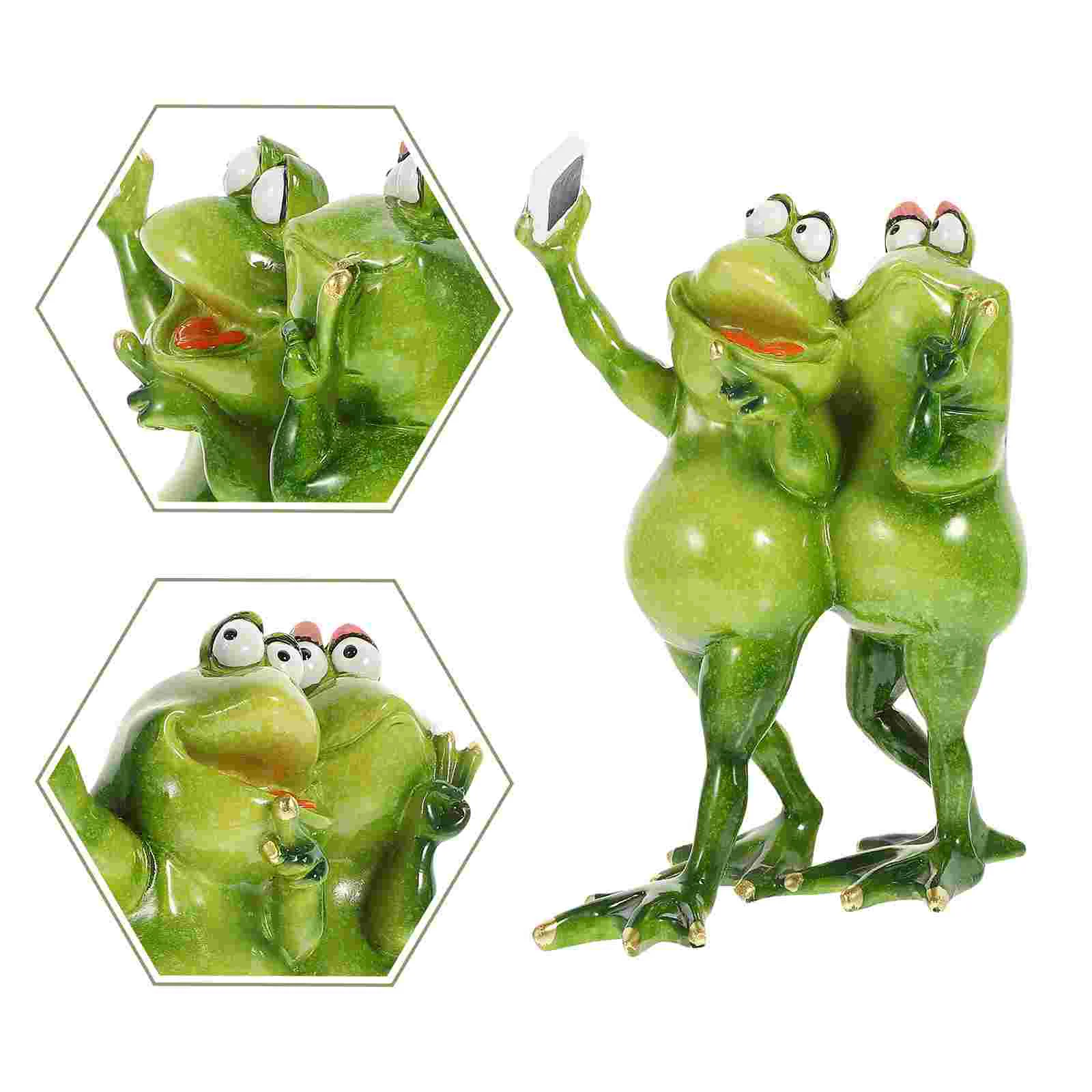

Frog Statue Figurines Figurine Couple Animal Resin Frogs Ornament Garden Sculpture Miniature Yoga Decorationscartoon Lovers