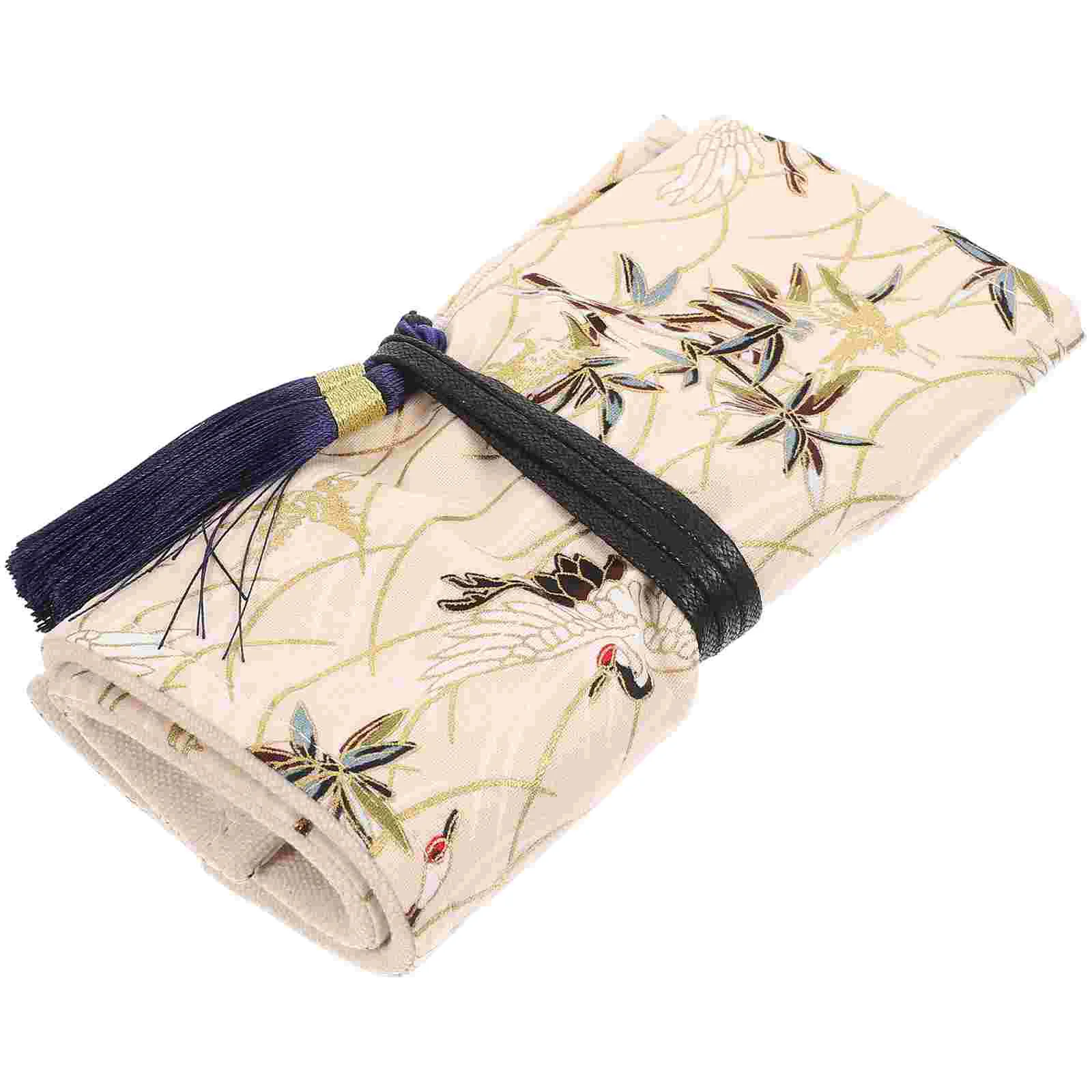 

Roll Case Crochet Hookstorage Knitting Organizer Pouchbrush Upsewing Holder Tools Rollable Container Pen Out Stationery Wrap