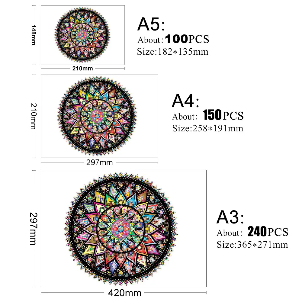 Деревянная головоломка Мандала для взрослых и детей подарок уникальная деталь