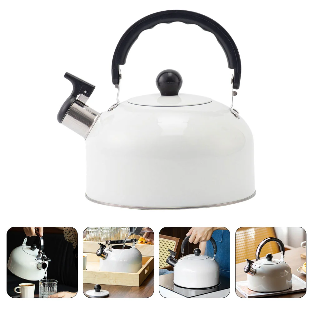 

Electric Kettle Stainless Coffee Maker Whistling Stovetop Teapot Small Steel Handle