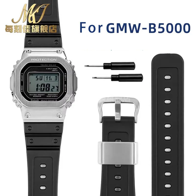 Ремешок для часов из силиконовой резины CASIO GSHOCK GMW-B5000 GMB210 черный красный