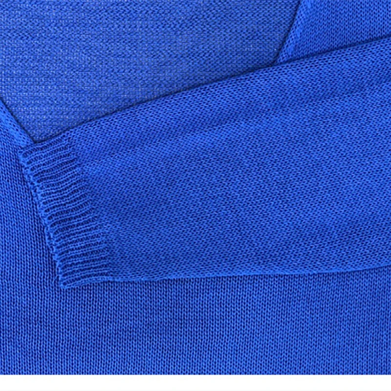 Мужской повседневный Однотонный свитер с V-образным вырезом сезон весна-лето