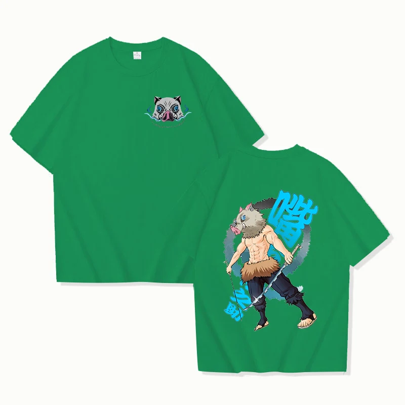 Новая футболка с принтом аниме Hashibira Inosuke модная повседневная коротким рукавом