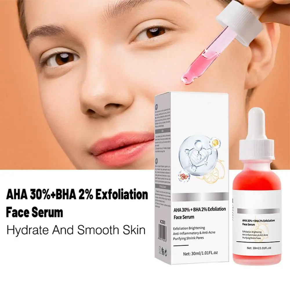 

Фруктовая кислотная эссенция 30 мл эффективно отшелушивает черные точки Niacinamide отбеливающая эссенция осветляет и сужает поры Сыворотка для лица